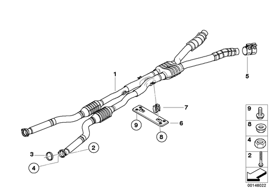 Genuine BMW 18307836547 E63 E64 Rp-Catalytic Converters With Muffler (Inc. M6) | ML Performance US US Car Parts