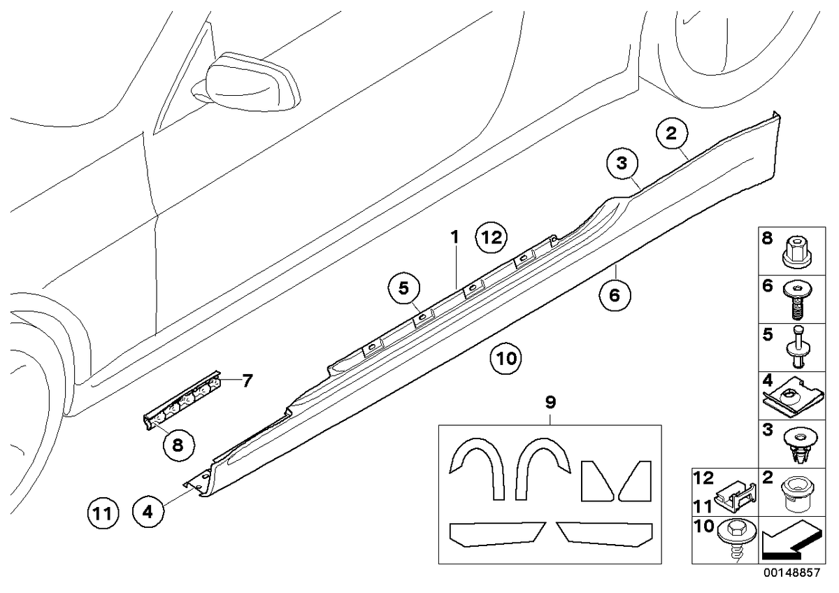 Genuine BMW 51777072876 E63 E64 Supporting Ledge Right (Inc. 635d, 630i & M6) | ML Performance US US Car Parts