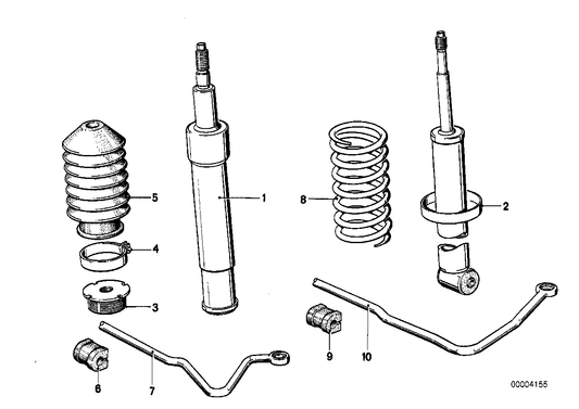 Genuine BMW 33521124971 E12 Shock Absorber, Rear BILSTEIN (Inc. 535i, 525 & 528i) | ML Performance US US Car Parts