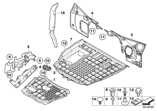 Genuine BMW 51717012078 E53 Cover, Steering Gear, Bottom Right (Inc. X5) | ML Performance US US Car Parts