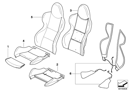 Genuine BMW 52108040704 E85 E86 Cover Backrest, Leather IMOLAROT (Inc. Z4 M3.2) | ML Performance US US Car Parts