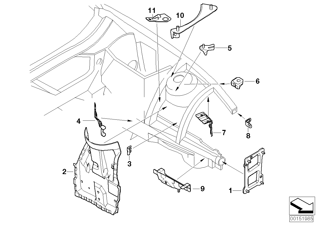 Genuine BMW 41008041427 E85 E86 Bracket, Expansion Tank (Inc. Z4 M3.2) | ML Performance US US Car Parts