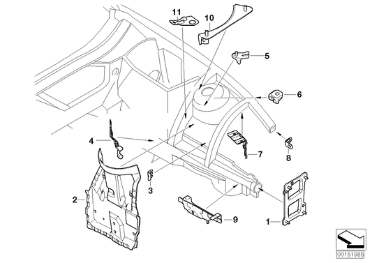 Genuine BMW 41008041427 E85 E86 Bracket, Expansion Tank (Inc. Z4 M3.2) | ML Performance US US Car Parts