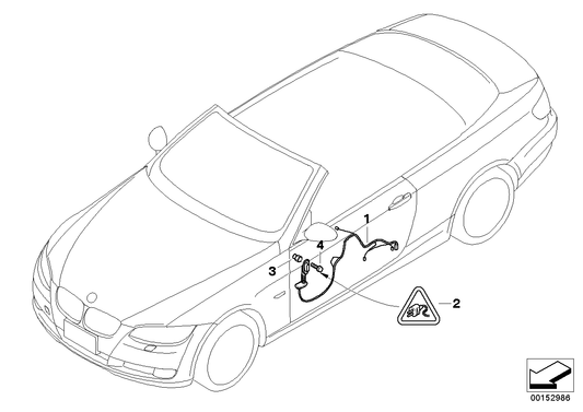 Genuine BMW 61129259831 E93 Wiring Set, Door, Co-Driver (Inc. 335i, 328i & 325i) | ML Performance US US Car Parts