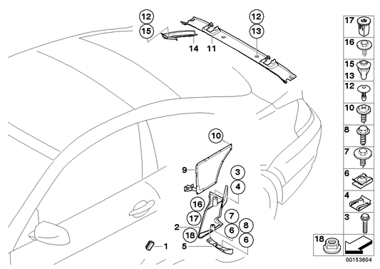 Genuine BMW 51717115395 E63 E64 Cover, Lateral Body Part Rear Left (Inc. 650i, 630i & M6) | ML Performance US US Car Parts