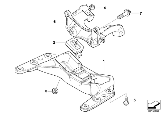Genuine BMW 22317840415 E90 E92 E93 Transmission Supporting Bracket (Inc.  & M3) | ML Performance US Car Parts