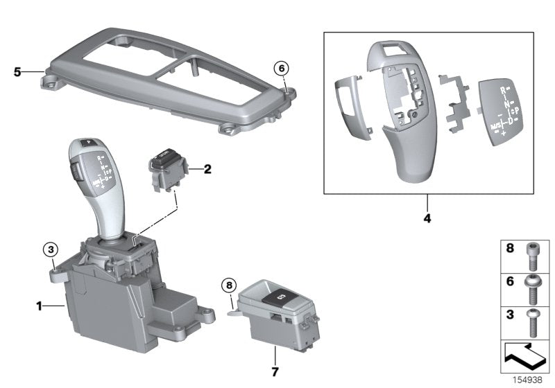 Genuine BMW 61319228591 E71 E72 E70 Gear Selector Switch (Inc. X6) | ML Performance US US Car Parts