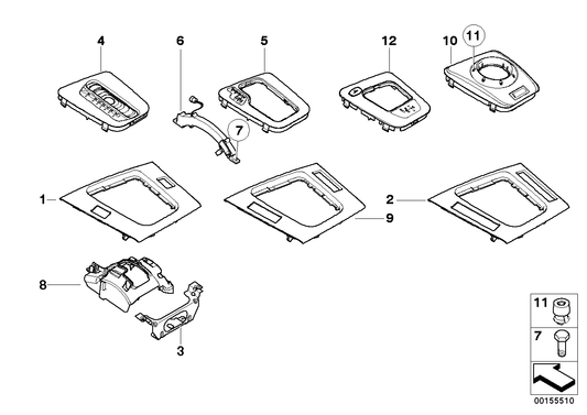 Genuine BMW 51167052072 E46 Depositing Box Bottom Panel SIEBLACK GRAU (Inc. 325i, 318i & 316i) | ML Performance US US Car Parts