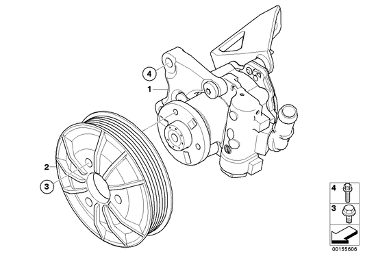 Genuine BMW 32413428010 E83 Power Steering Pump ZF (Inc. X3) | ML Performance US US Car Parts