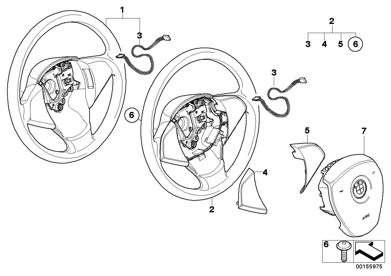 Genuine BMW 32306884326 E83 Airbag Module, Driver's Side (Inc. X3) | ML Performance US US Car Parts