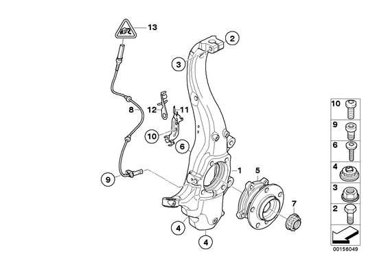 Genuine BMW 34526859534 E72 E70 Bracket For Pulse Generator, Right (Inc. X6 M & X5) | ML Performance US US Car Parts