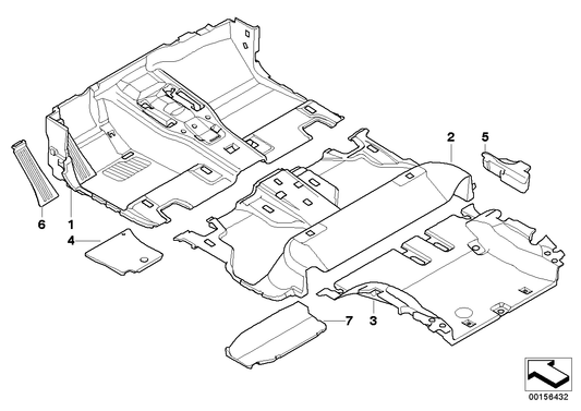 Genuine BMW 51477252327 E71 E70 Floor TriCover, Front TABAK (Inc. X5) | ML Performance US US Car Parts