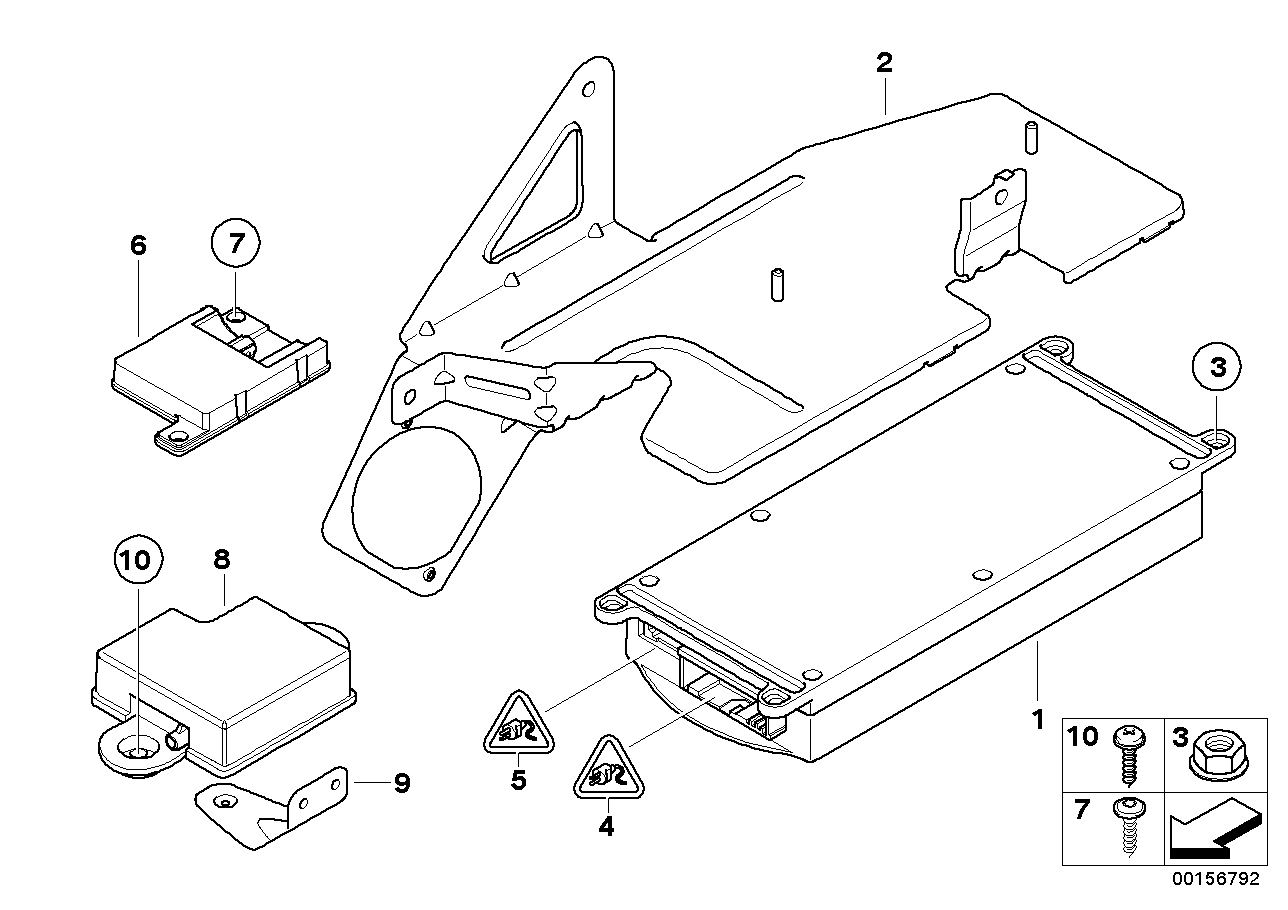Genuine BMW 65156969560 E71 E70 Bracket For Telematics Control Module (Inc. X5) | ML Performance US US Car Parts