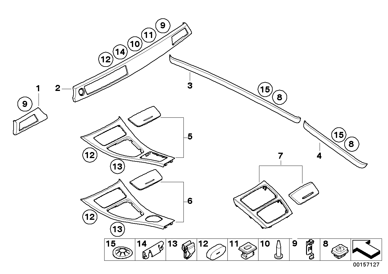 Genuine BMW 51166951578 E92 Interior Trim Strips, Alu, Brushed, Fine (Inc. 325d, M3 & 320xd) | ML Performance US US Car Parts