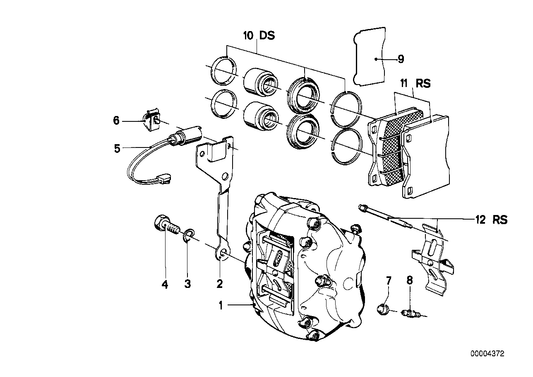 Genuine BMW 34111153861 E12 E23 Set Mounting Parts (Inc. 535i, 745i & 735i) | ML Performance US US Car Parts