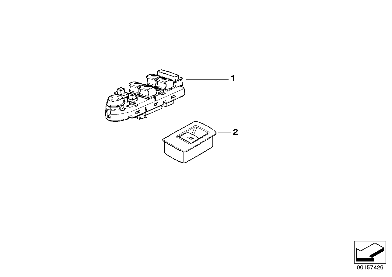 Genuine BMW 61316974815 E72 E70 Switch Window Lifter TABAK (Inc. X6) | ML Performance US US Car Parts
