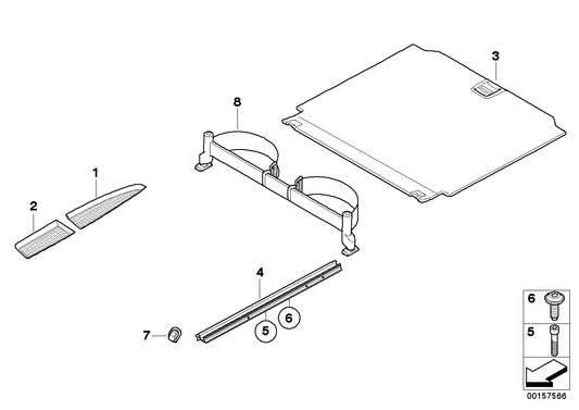 Genuine BMW 51477146026 E70 Lashing Rail, Right (Inc. X5) | ML Performance US US Car Parts