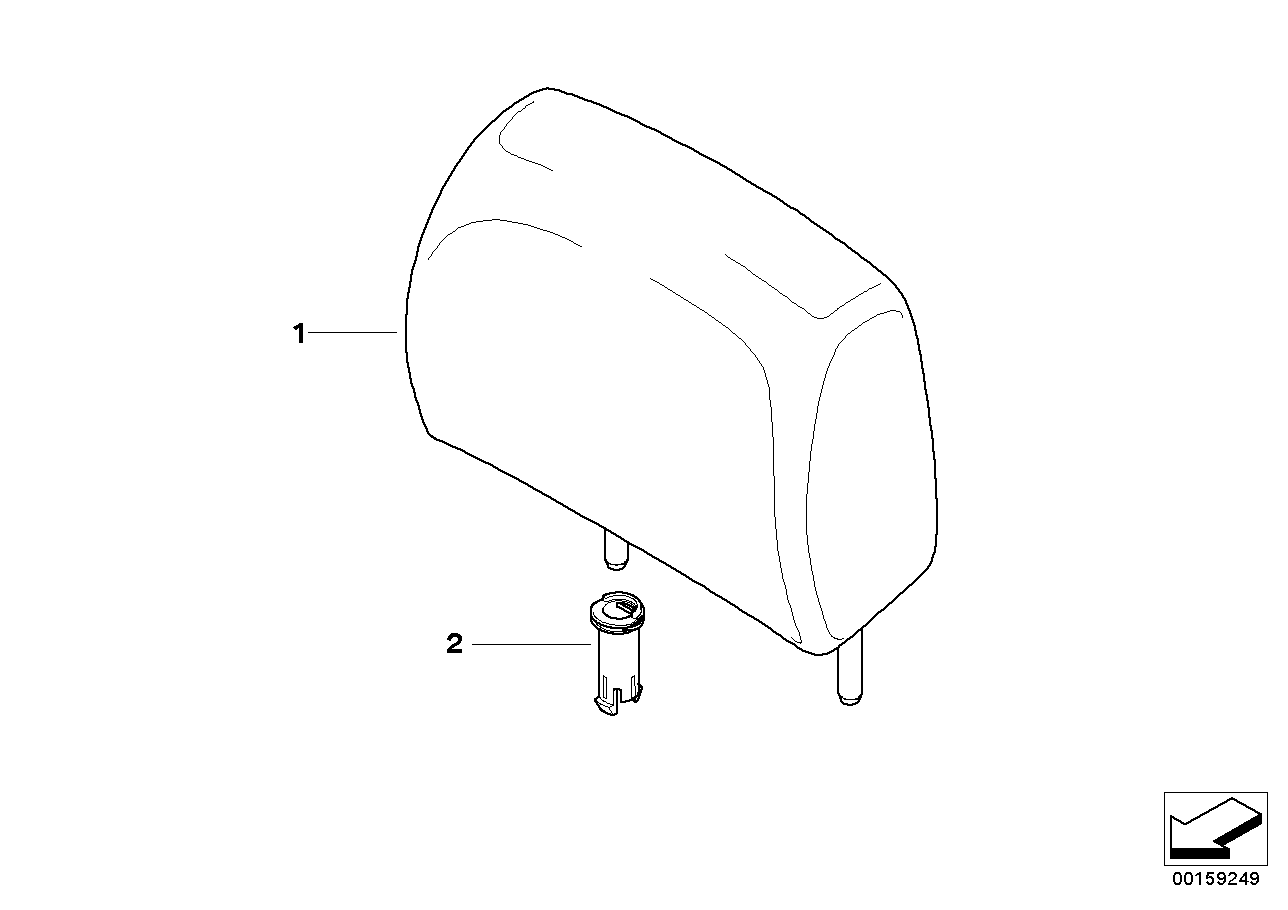 Genuine BMW 52208038699 E93 Headrest Leather SCHWARZ (Inc. M3) | ML Performance US US Car Parts