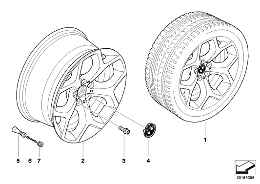 Genuine BMW 36116782916 E71 E72 Light Alloy Rim 11JX20 ET:37 (Inc. X6) | ML Performance US US Car Parts