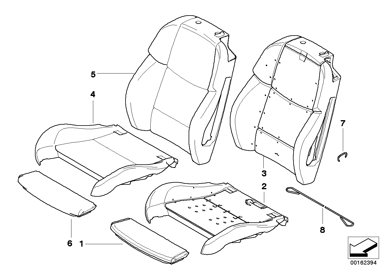 Genuine BMW 52108043087 E92 Cover Backrest Leather Left PALLADIUMSILBER (Inc. M3) | ML Performance US US Car Parts