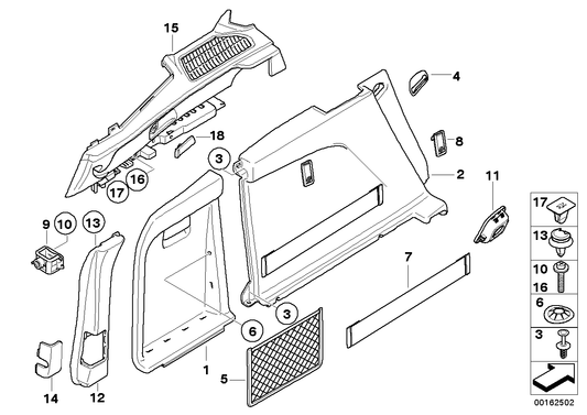 Genuine BMW 51477254072 E70 Flap Left TABAK (Inc. X5) | ML Performance US US Car Parts
