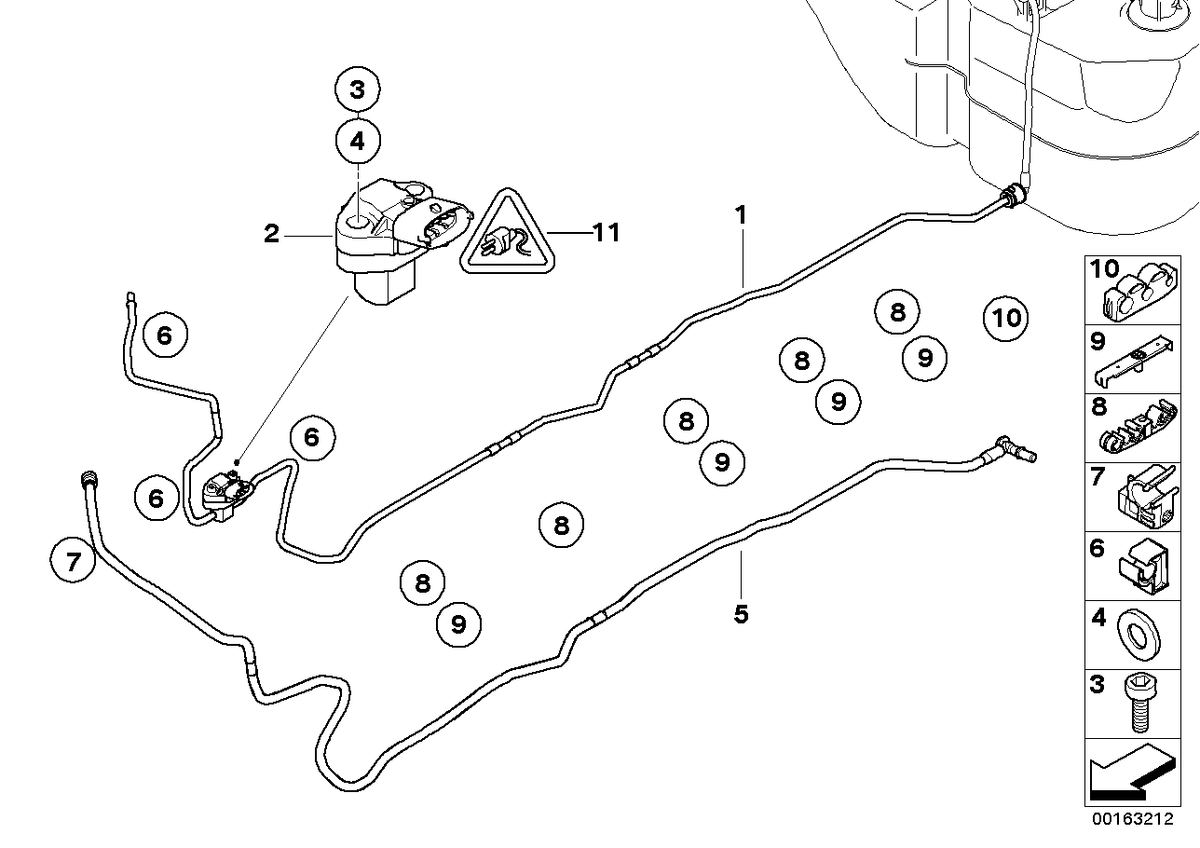 Genuine BMW 16132283244 E60 E61 Scavenging Line Front (Inc. M5) | ML Performance US US Car Parts