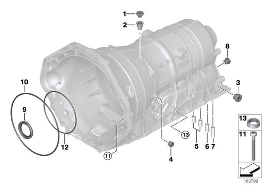 Genuine BMW 24147571213 E92 E67 E90 Shaft Seal 10X18X5 (Inc. Drophead, 125i & 745LiS)