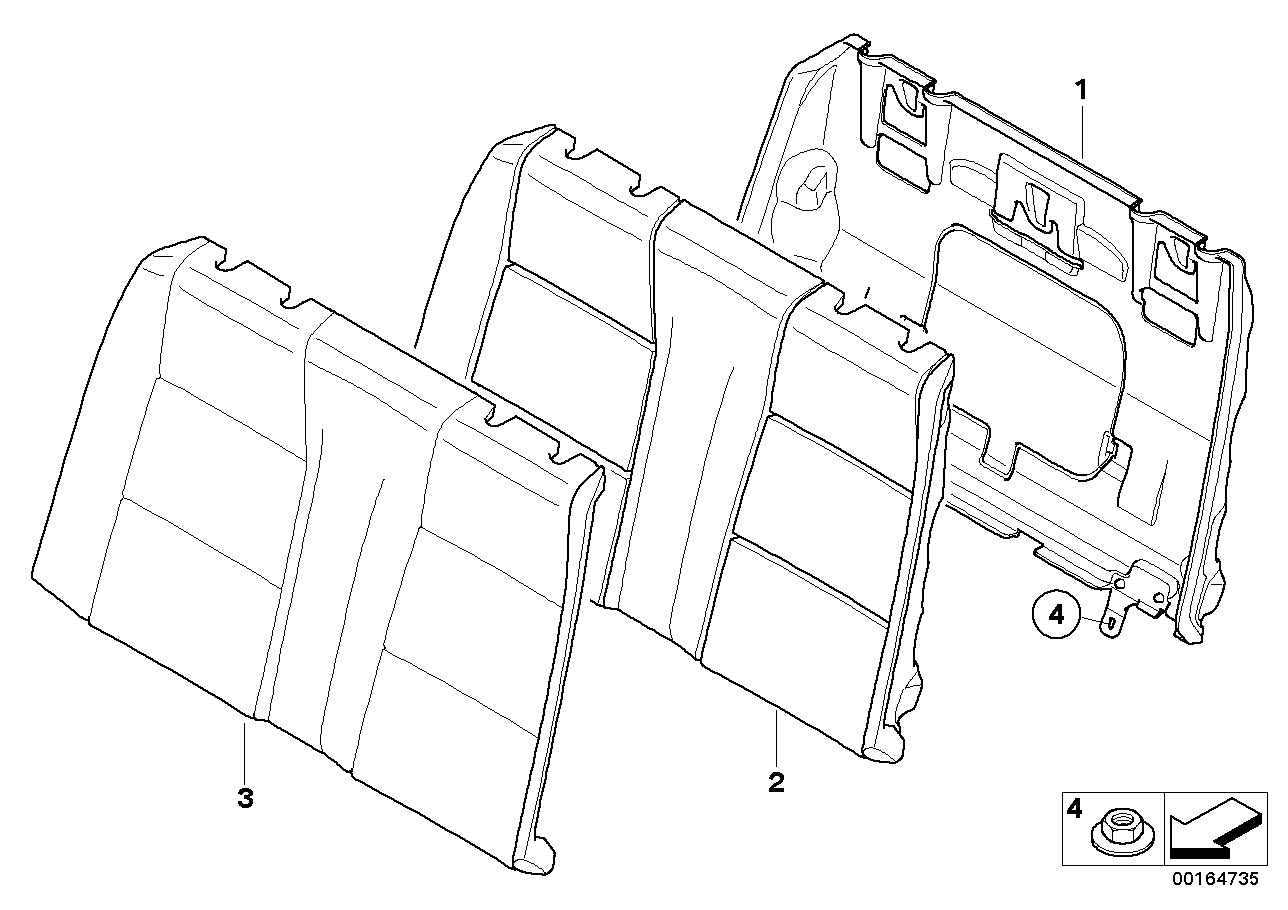 Genuine BMW 52209136177 E88 Backrest Frame El. Fa (Inc. 118i, 135i & 125i) | ML Performance US US Car Parts