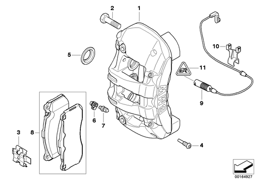 Genuine BMW 34106860143 E82 Caliper Housing Left (Inc. 135i) | ML Performance US US Car Parts