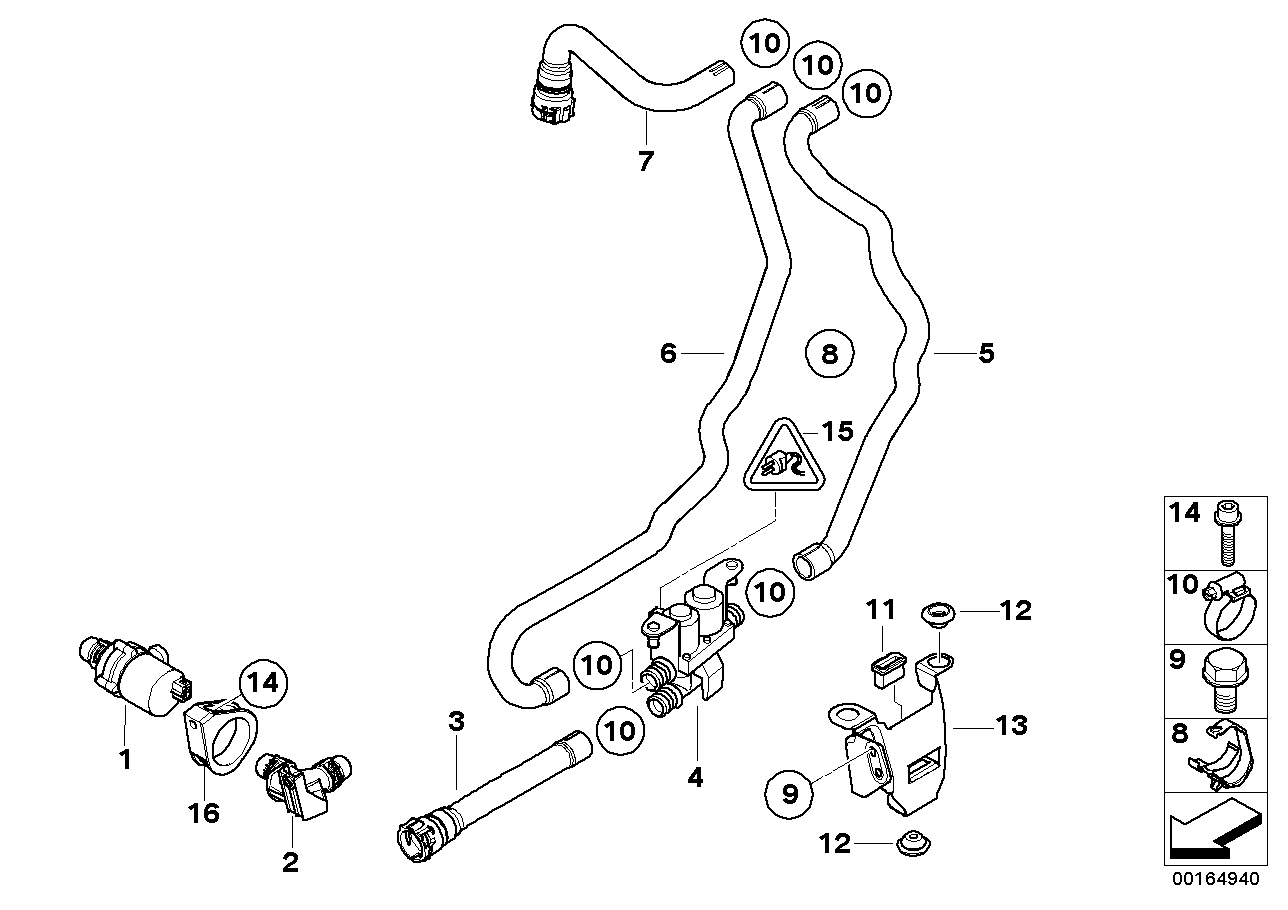 Genuine BMW 64119197086 E70 Bracket Additional Water Pump (Inc. X5) | ML Performance US US Car Parts