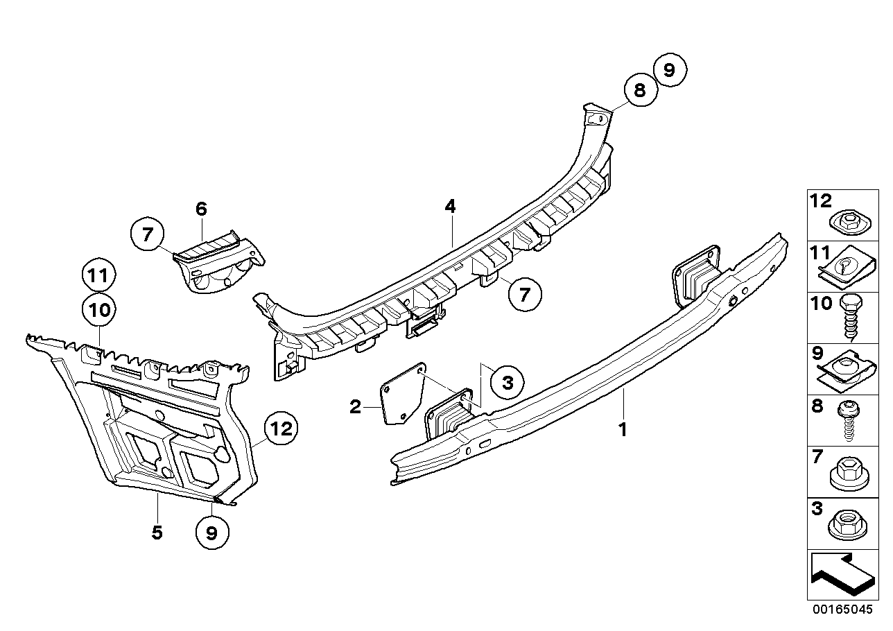 Genuine BMW 51127179676 E90 Carrier, Bumper Rear M (Inc. M3) | ML Performance US US Car Parts