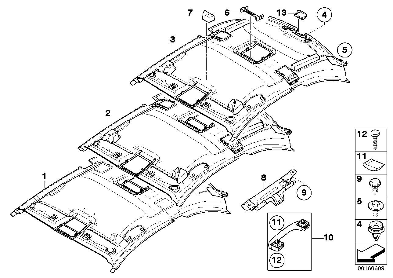 Genuine BMW 51448045114 E82 Headlining ANTHRAZIT (Inc. 118d, 120d & 135i) | ML Performance US US Car Parts