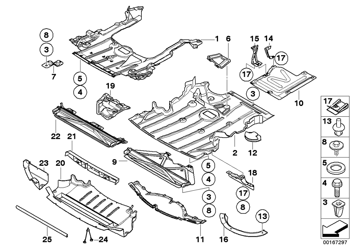 Genuine BMW 51757059387 E90 E92 E91 Engine Comp. Shield., Underride Prot. (Inc. 320d, 318d & 335d) | ML Performance US US Car Parts