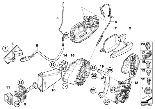 Genuine BMW 51217199555 E60 E61 Carrier, Outside Door Handle, Left (Inc. 535i, 530xi & M5) | ML Performance US US Car Parts