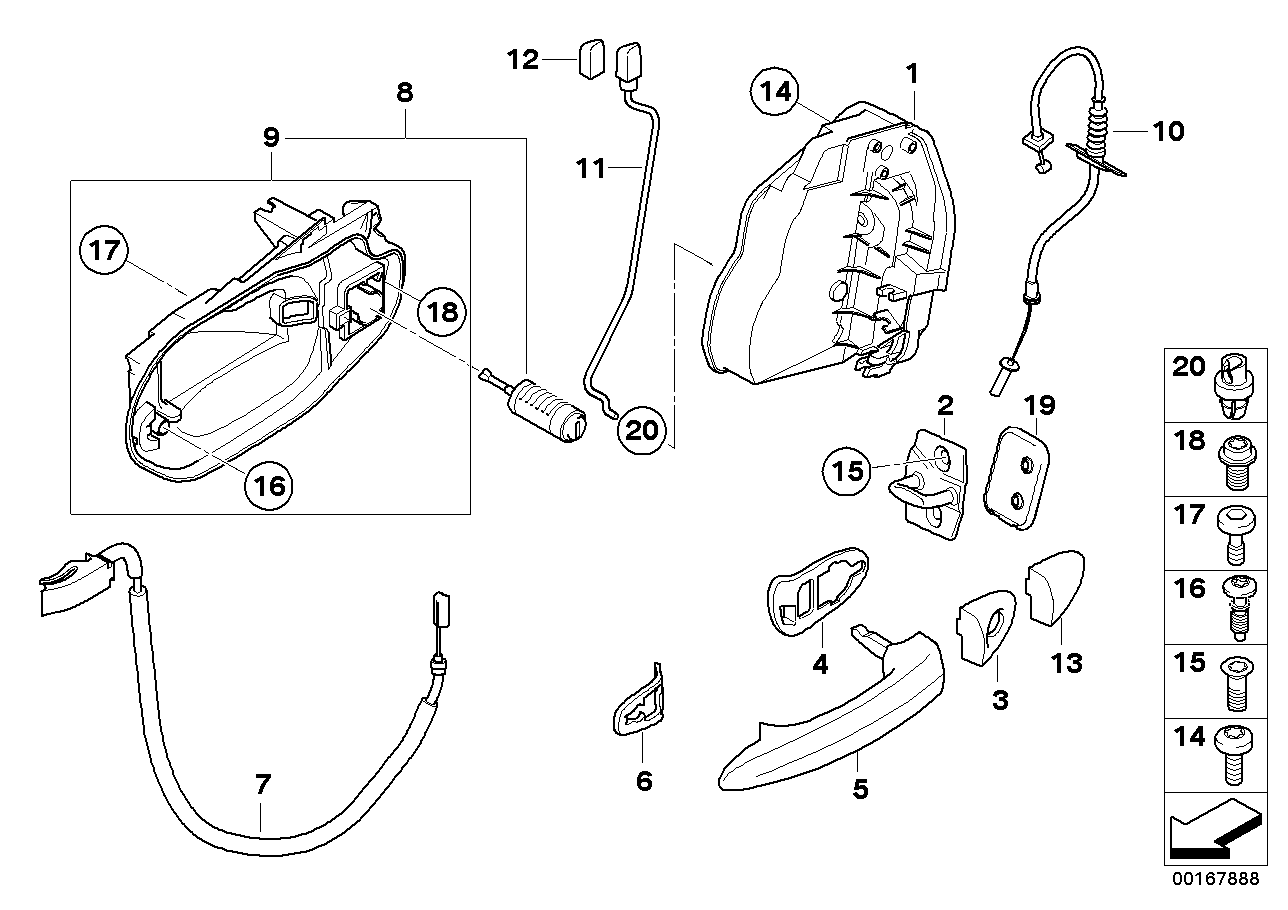 Genuine BMW 51213411277 E83 Handle Bracket, Left Prime-Coated (Inc. X3) | ML Performance US US Car Parts