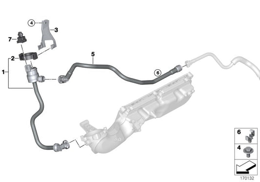 Genuine BMW 13907601072 E71 E72 E70 Fuel Tank Breather Line (Inc. X6 50iX, Hybrid X6 & X5 50iX) | ML Performance US US Car Parts