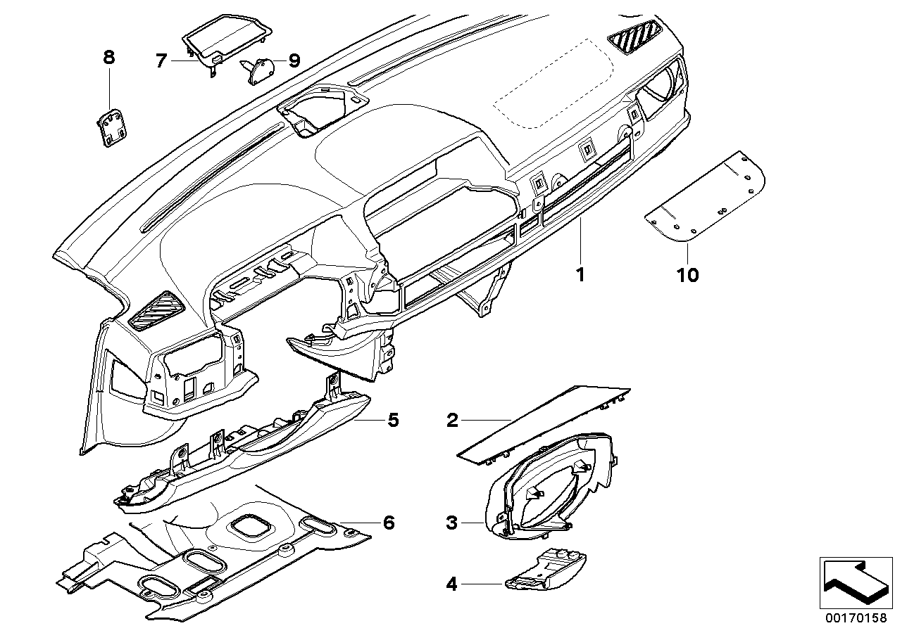 Genuine BMW 51459178767 E66 E65 E67 Protective Insert For Airbag (Inc. 760LiS, 740d & 740i) | ML Performance US US Car Parts