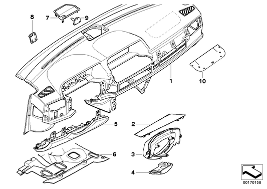 Genuine BMW 51459178767 E66 E65 E67 Protective Insert For Airbag (Inc. 760LiS, 740d & 740i) | ML Performance US US Car Parts