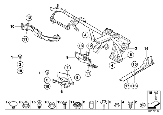 Genuine BMW 51718402140 E53 Cable Covering F Front Right Side Member (Inc. X5) | ML Performance US US Car Parts