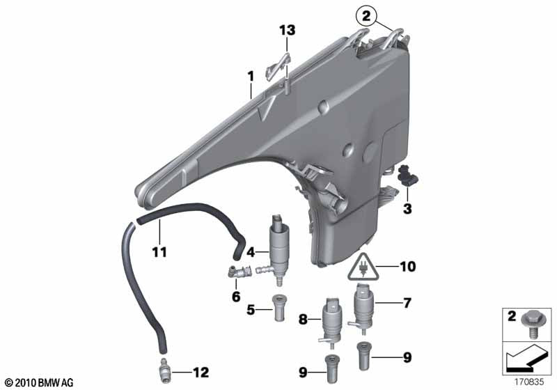 Genuine BMW 61678374382 Strainer F Wash Pump