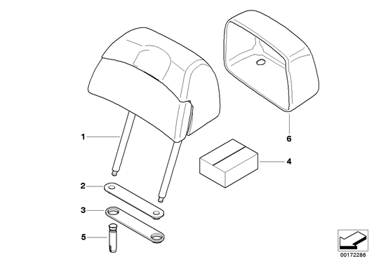 Genuine BMW 52109146125 E71 E72 E70 Headrest Leather OYSTER (Inc. X5) | ML Performance US US Car Parts