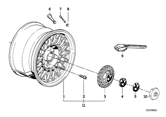 Genuine BMW 36112225541 E24 E28 E23 Light Alloy Rim 7JX14 ET:18 (Inc. 535i, 524d & 518i) | ML Performance US US Car Parts
