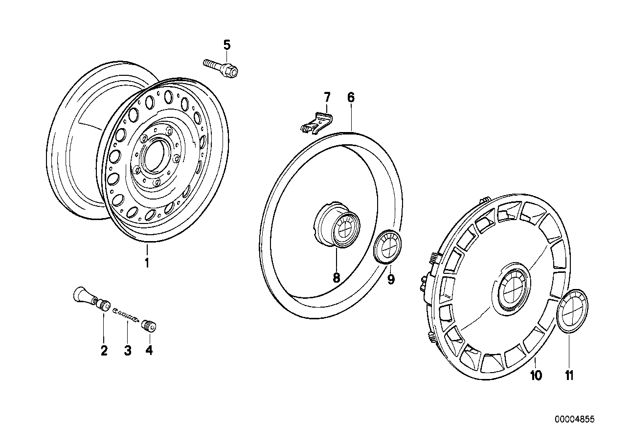 Genuine BMW 36111125684 E30 Steel Rim Silber 5JX14 ET:35 (Inc. 318i, 316 & 325e) | ML Performance US US Car Parts