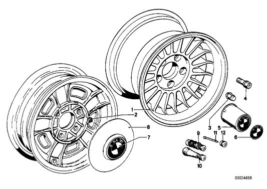 Genuine BMW 36111117425  Light Alloy Rim 7JX14 ET:11 (Inc. 3.0CSiL, 2500 & 2800) | ML Performance US Car Parts