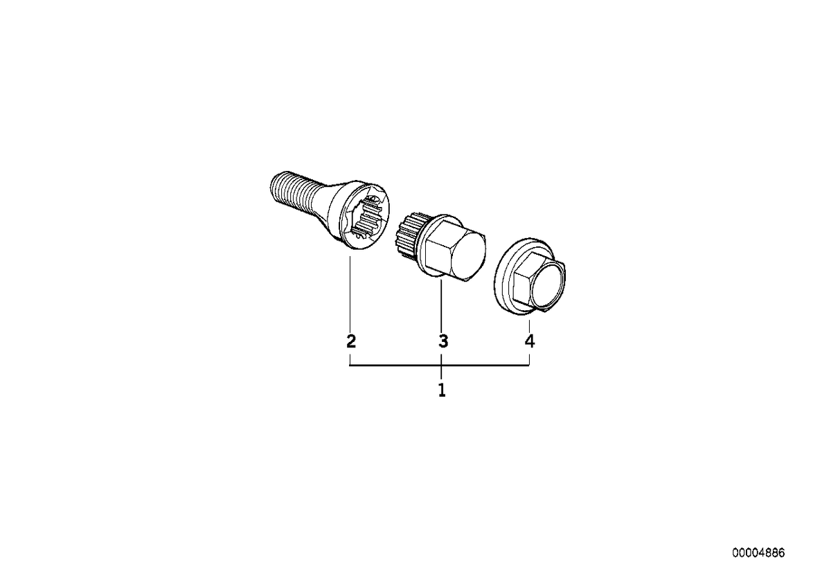 Genuine BMW 36131181262 E60 E31 Wheel Bolt With Code CODE 12 (Inc. 740d, 316i 1.6 & 330d) | ML Performance US US Car Parts