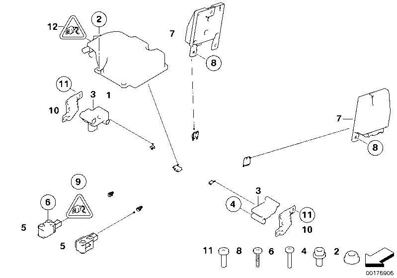 Genuine BMW 65773418539 E83 Bracket For Sensor, Door (Inc. X3) | ML Performance US US Car Parts