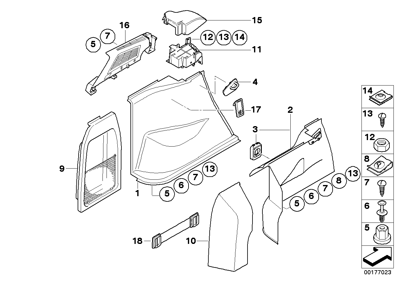 Genuine BMW 51473453626 E83 Right Trunk Trim SANDBEIGE (Inc. X3) | ML Performance US US Car Parts