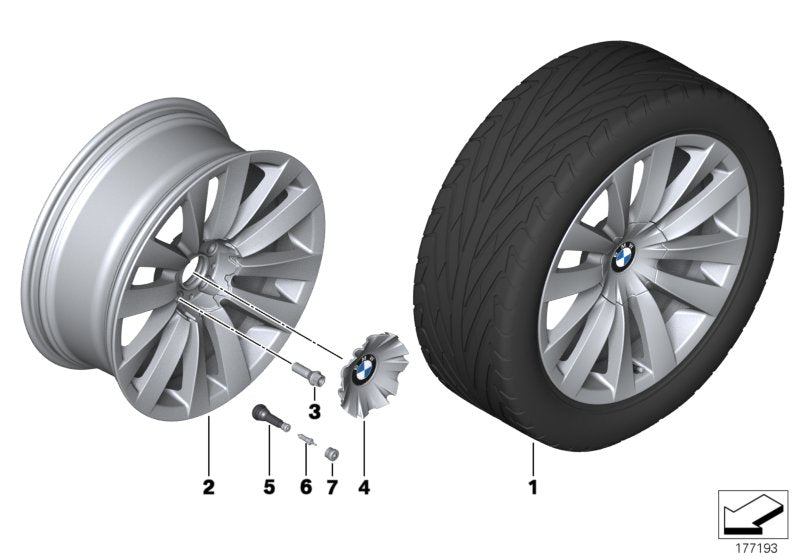 Genuine BMW 36116777780 Light Alloy Rim 10JX20 ET:41 (Inc. 750i, 750Li & 550iX) | ML Performance US US Car Parts
