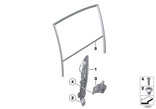 Genuine BMW 51357182615 Electr.Window Lifter Rear Left (Inc. 750iX, 750LdX & 730Li) | ML Performance US US Car Parts