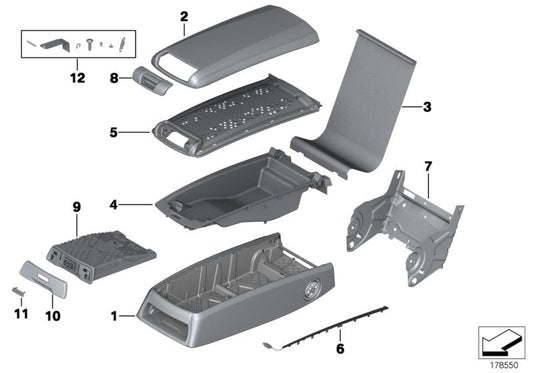 Genuine BMW 52207219786 Cover, Drink Holder VENETOBEIGE (Inc. 730Ld, 750dX & Hybrid 7) | ML Performance US US Car Parts
